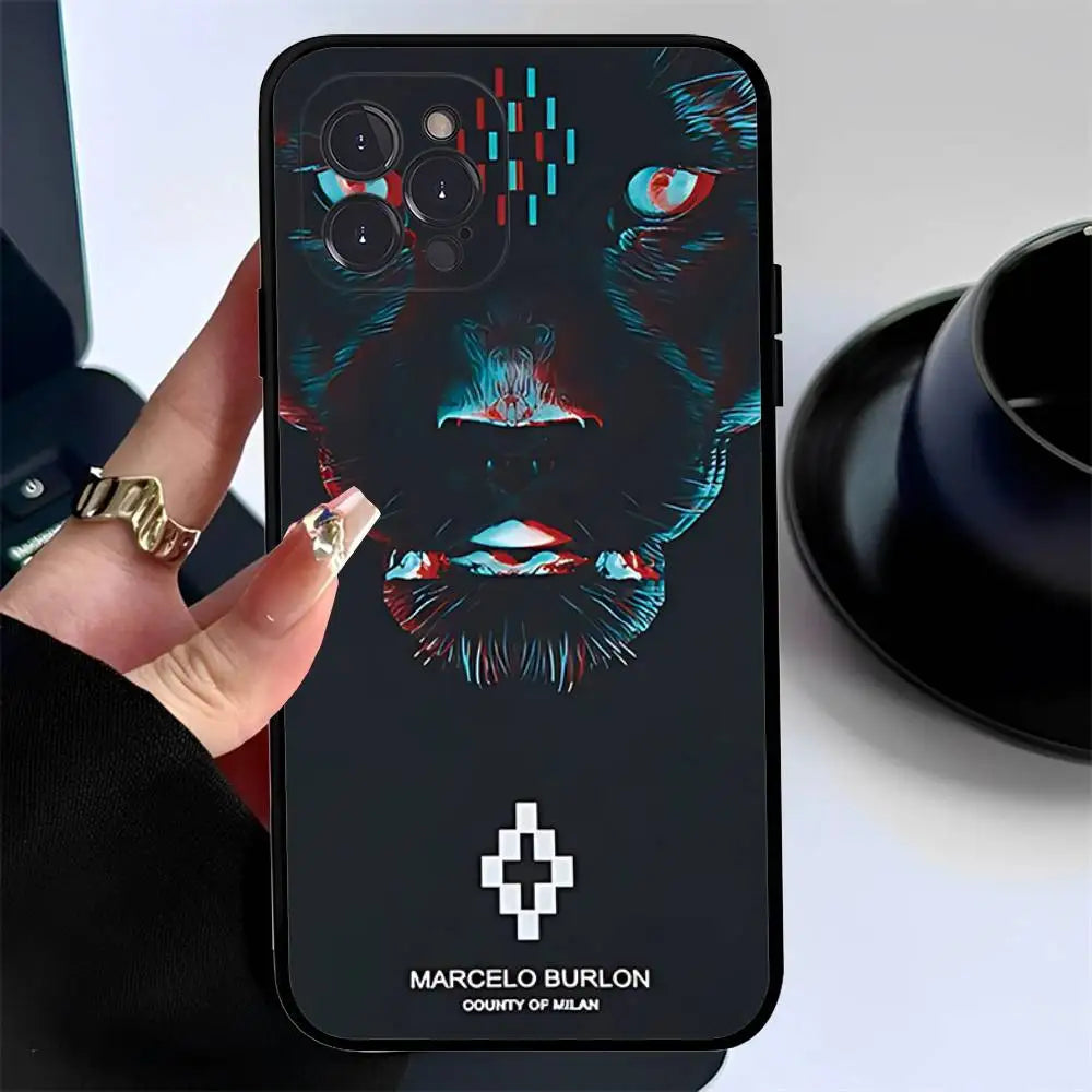 Fashion Burlons Design-Marceloes Phone Case For IPhone 14 Plus 13 Mini 11 16 15 17 Pro Max Protection Shockproof