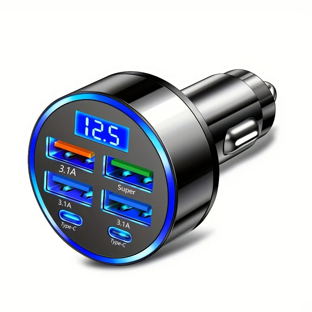 Dual Type-C Ports & Digital Display – Black