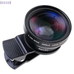 (CC22)2in1 Fisheye Phone Lens 0.45X Wide Angle Zoom Fish Eye Macro Lenses Camera Kits With Clip Lens On The Phone For Smartphone