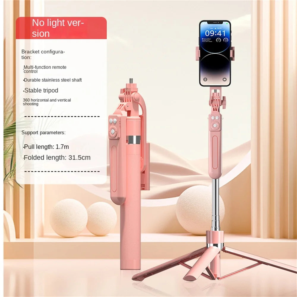 Extendable 1.7m Tripod Selfie Stick Wireless Bluetooth Remote Portable Smartphone Tripod Stand Mount For iOS Android Phone