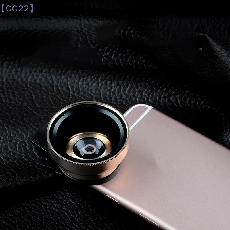 (CC22)2in1 Fisheye Phone Lens 0.45X Wide Angle Zoom Fish Eye Macro Lenses Camera Kits With Clip Lens On The Phone For Smartphone