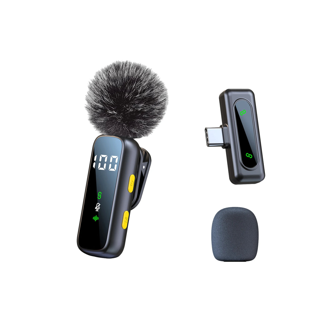Wireless Lavalier Microphone, with a Sturdy and Rotatable Clip, Long Battery Life, Suitable for Type-C Interface Devices