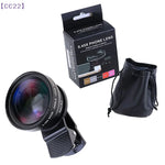 (CC22)2in1 Fisheye Phone Lens 0.45X Wide Angle Zoom Fish Eye Macro Lenses Camera Kits With Clip Lens On The Phone For Smartphone