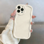 Anti Drop For Phone Case For iPhone 17 Pro 17 16 15 14 13 12 11 Pro Max 16 15 Plus Protection 3D Korean Ripple Soft Cover Coque