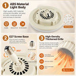 Smart 3-in-1 Bathroom Ceiling Light with PTC Heater, Ventilation Fan, 3 Color LED Lighting with Remote Control ,1H 2H 4H Timer