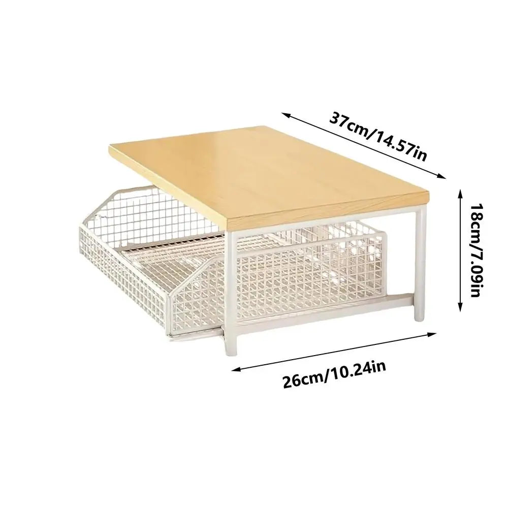 Kitchen Countertop Organizer Double Layer Organize Shelf Counter Organizer Drawer Microwave Spices Shelf Kitchen accessories