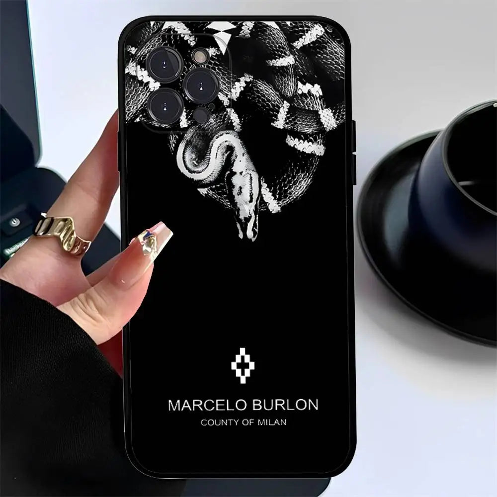 Fashion Burlons Design-Marceloes Phone Case For IPhone 14 Plus 13 Mini 11 16 15 17 Pro Max Protection Shockproof