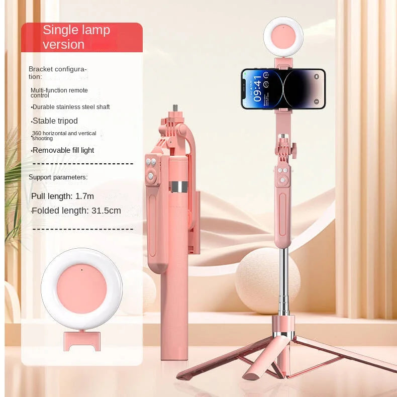 Extendable 1.7m Tripod Selfie Stick Wireless Bluetooth Remote Portable Smartphone Tripod Stand Mount For iOS Android Phone