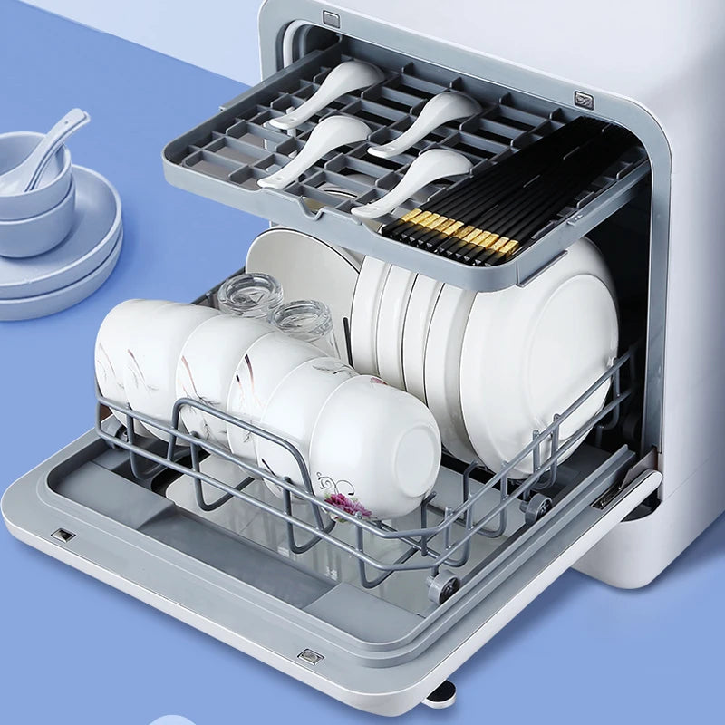 Smart Dishwasher, Home Appliance, Suitable for Hotels, Cars, and RVs, Plastic Housing