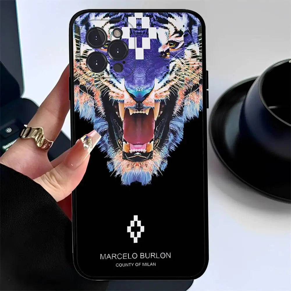 Fashion Burlons Design-Marceloes Phone Case For IPhone 14 Plus 13 Mini 11 16 15 17 Pro Max Protection Shockproof