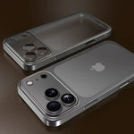 Luxury Plating Matte Hard Phone Case for iPhone 18 17 Air 16 15 14 13 ProMax Camera Lens Film Protector Frosted Shockproof Cover
