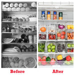 Kitchen Food Preservation Box Refrigerator Organizer With Handle Stackable Vegetable Fruit Storage Containers Home Organization