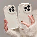 Anti Drop For Phone Case For iPhone 17 Pro 17 16 15 14 13 12 11 Pro Max 16 15 Plus Protection 3D Korean Ripple Soft Cover Coque