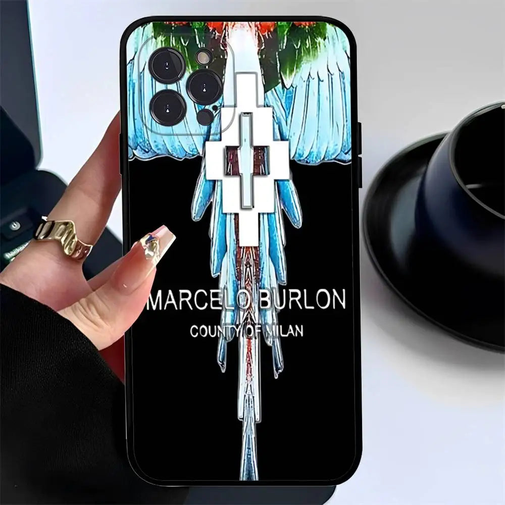 Fashion Burlons Design-Marceloes Phone Case For IPhone 14 Plus 13 Mini 11 16 15 17 Pro Max Protection Shockproof