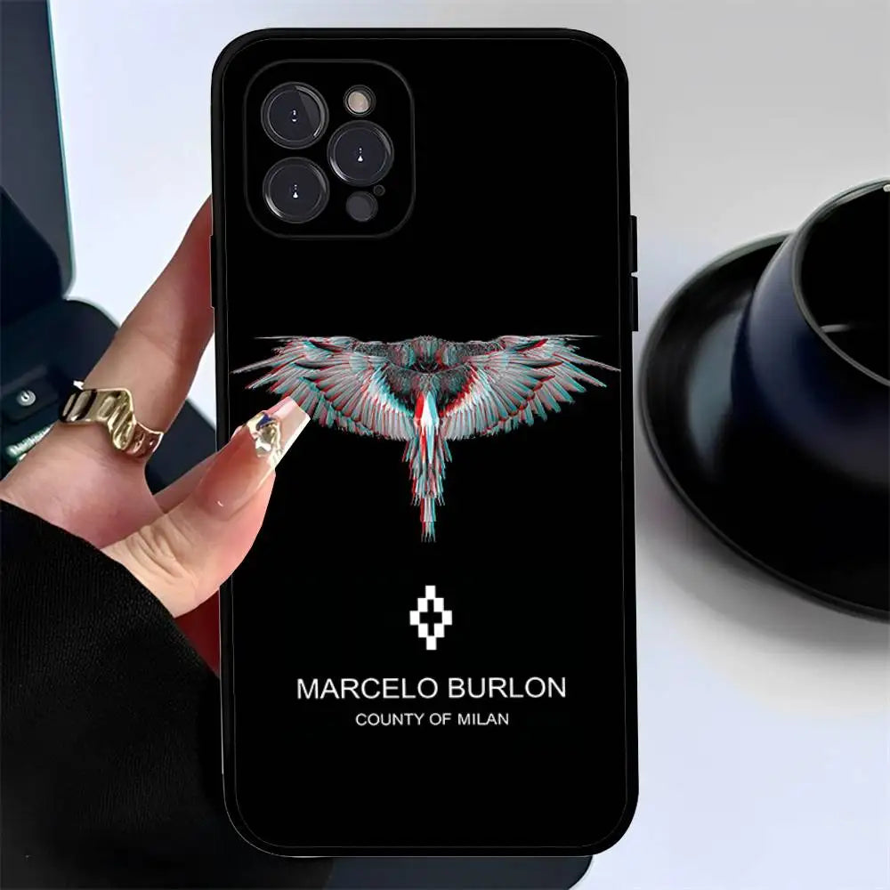Fashion Burlons Design-Marceloes Phone Case For IPhone 14 Plus 13 Mini 11 16 15 17 Pro Max Protection Shockproof
