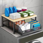 Kitchen Countertop Organizer Double Layer Organize Shelf Counter Organizer Drawer Microwave Spices Shelf Kitchen accessories