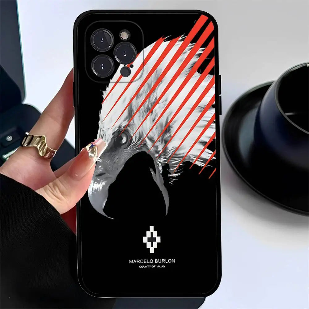 Fashion Burlons Design-Marceloes Phone Case For IPhone 14 Plus 13 Mini 11 16 15 17 Pro Max Protection Shockproof