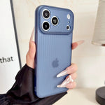 Corrugated Soft Matte TPU Case for iPhone 17 Pro Max 16 15 14 13 12 Pro Max Luxury Ultra Thin Translucent Phone Protection Cover
