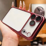 Luxury Plating Matte Hard Phone Case for iPhone 18 17 Air 16 15 14 13 ProMax Camera Lens Film Protector Frosted Shockproof Cover